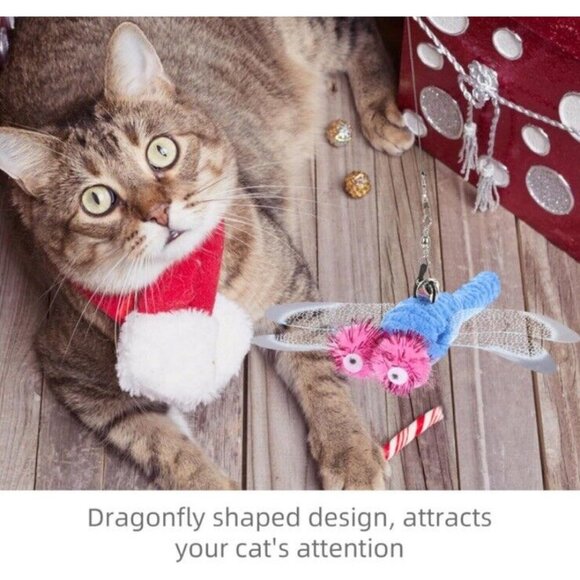 5pc Replacement Dragonfly Toy Interactive For Cats & Kittens For Toy Wands New - Picture 6 of 7